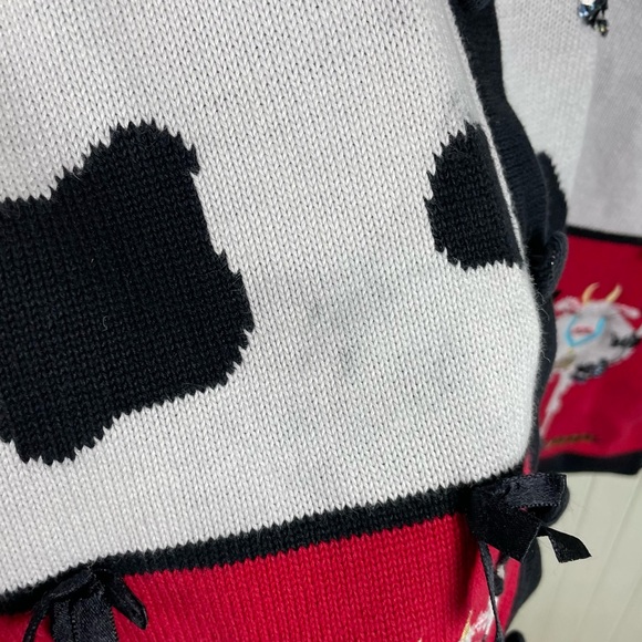 Vintage Quacker Factory Knit Sweater Size 3X Cow Farm Theme Cottagecore Grandma - Picture 11 of 11